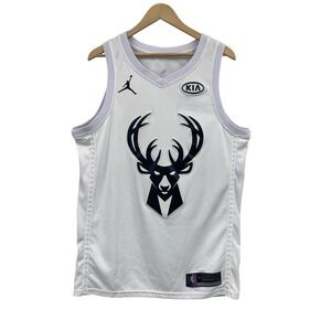 Milwaukee Bucks Giannis Antetokounmpo 34 White Jersey